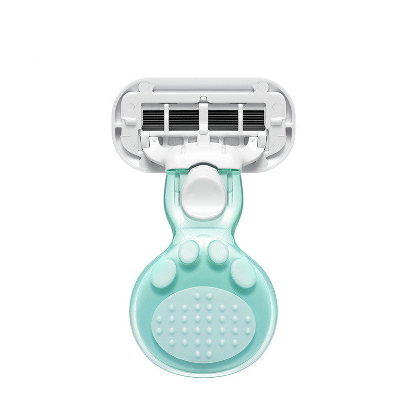 Women's Small Shell Cat's Paw Hair Trimmer - Manual Razor for Full Body Grooming