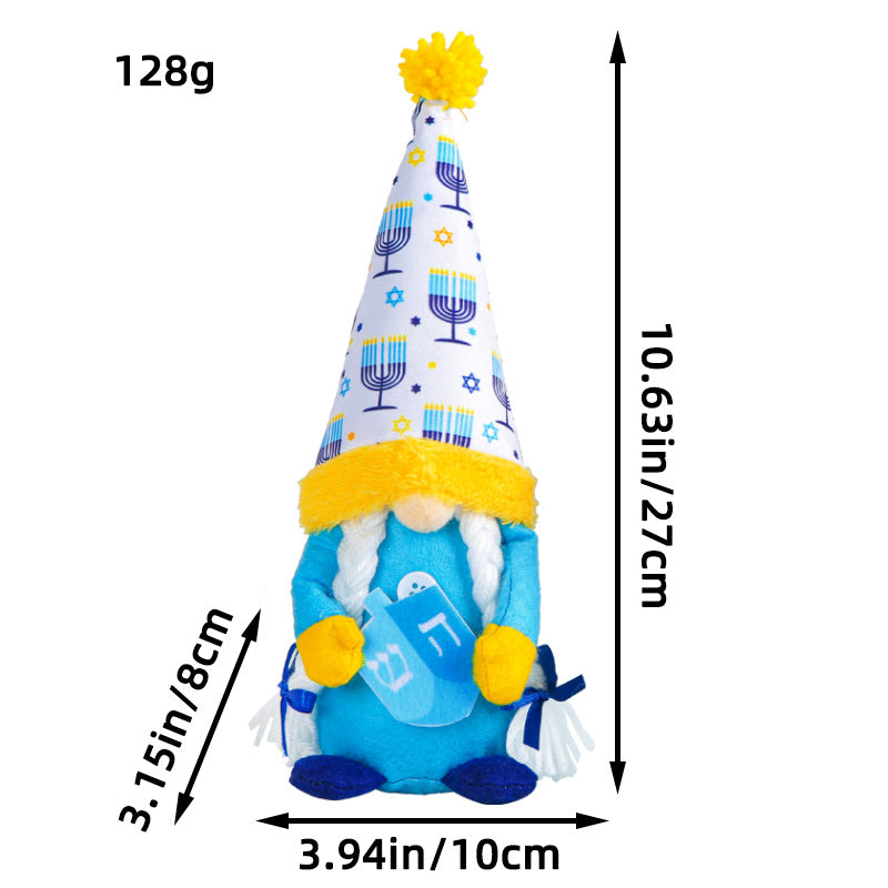 Faceless Doll Ornament - Blue Tall Hat Modern Home Decor