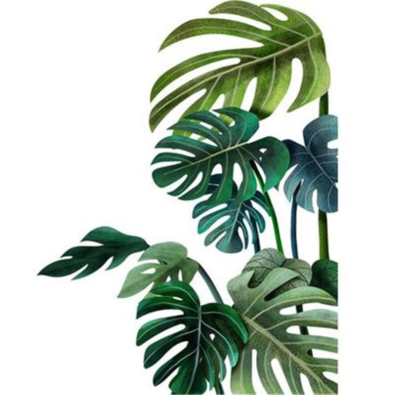 Tropical Plant Turtle Leaf Wall Sticker Home Decor Waterproof Mural
