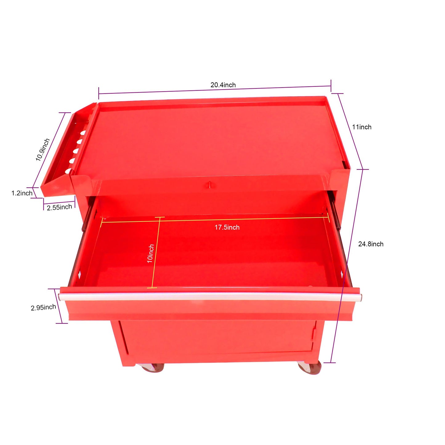 Removable 5-Drawer Metal Tool Storage Cabinet - Garage & Workshop
