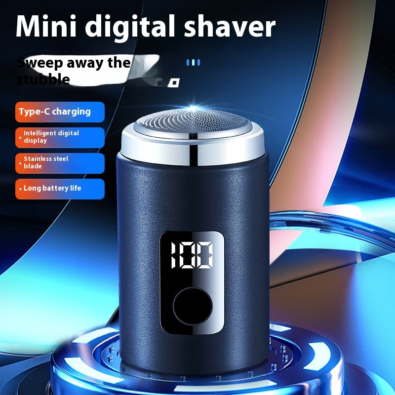 Mini Electric Shaver for Men - Rechargeable, Black