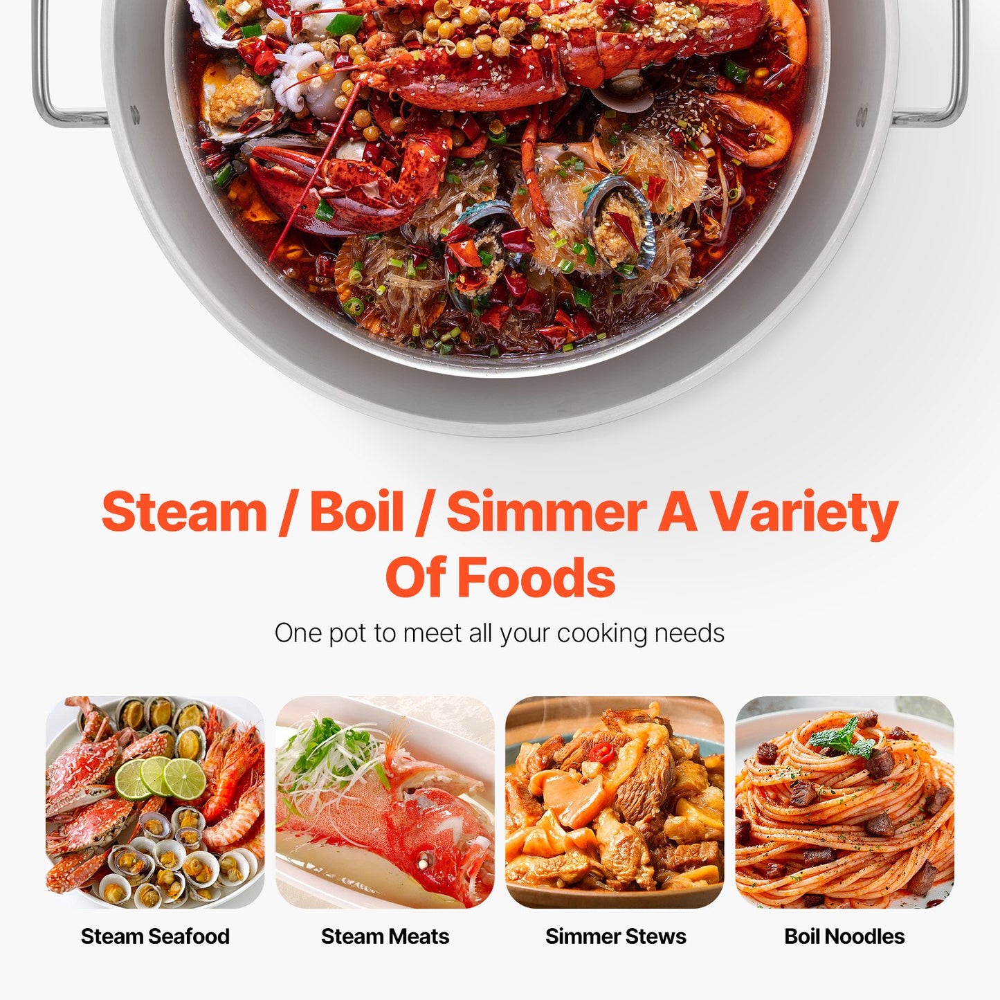 100 Qt Seafood Boiling Kit with Strainer for Outdoor Cooking