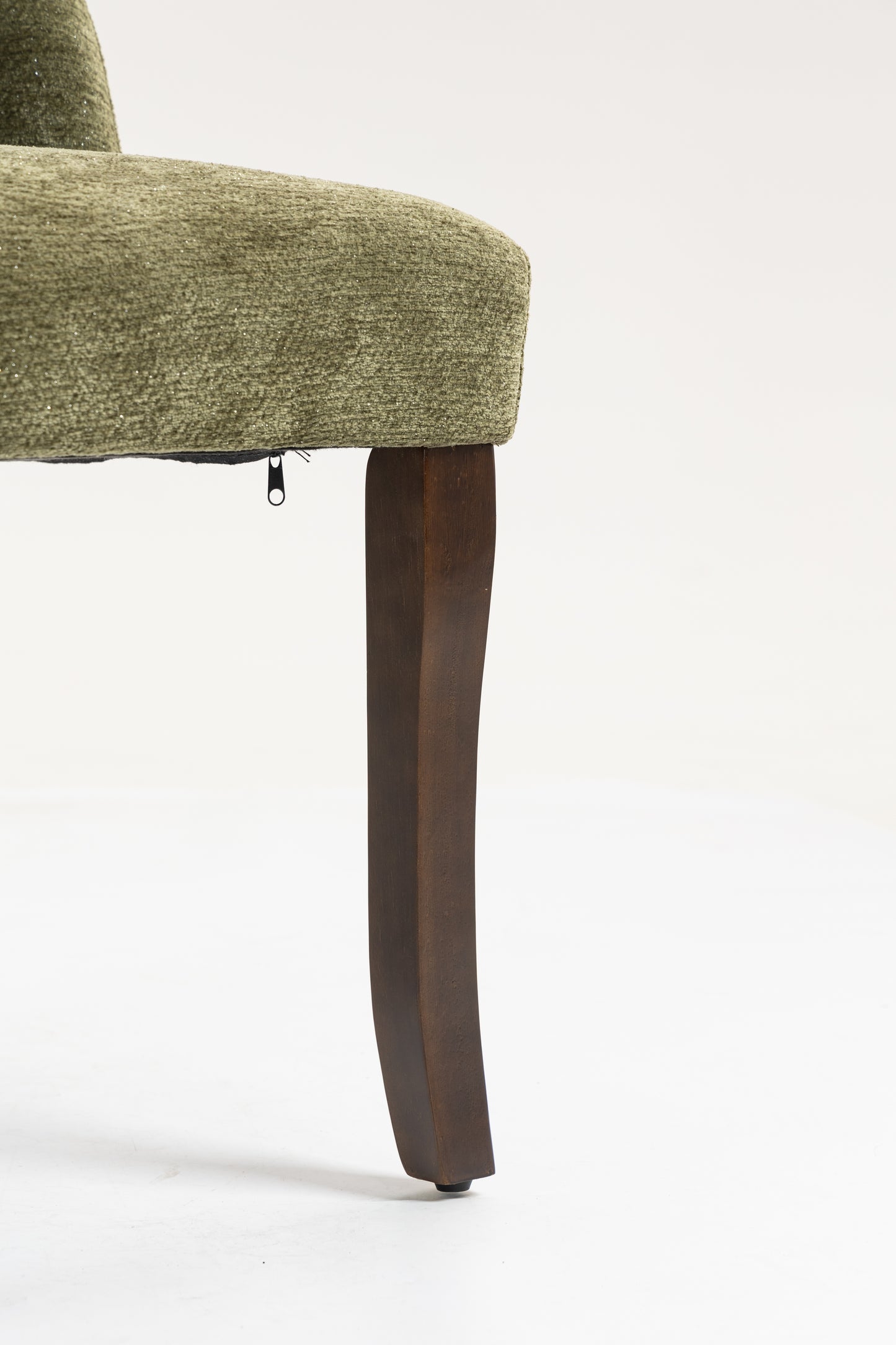 Upholstered Dining Chair Set of 2 - Modern Green Fabric