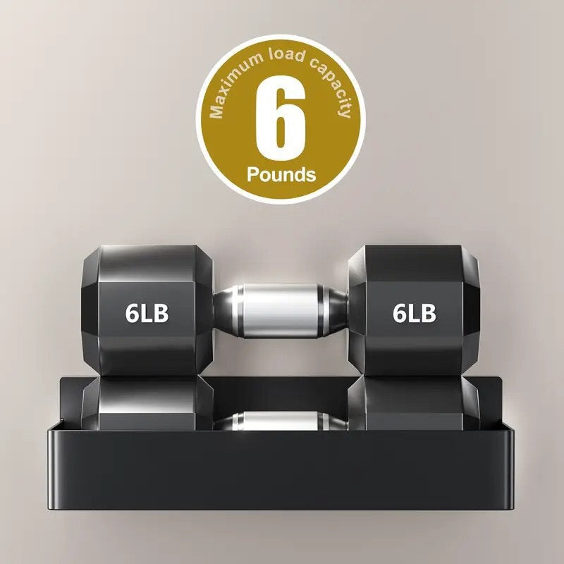 Magnetic Plastic Kitchen Shelf Rack Set - 2-Piece Wall Mount