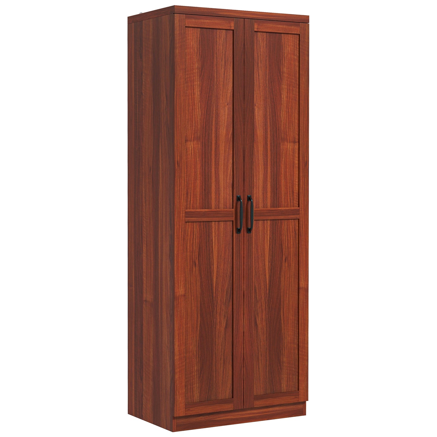 63" Tall Kitchen Pantry Storage Cabinet with Doors & Shelves - Tan
