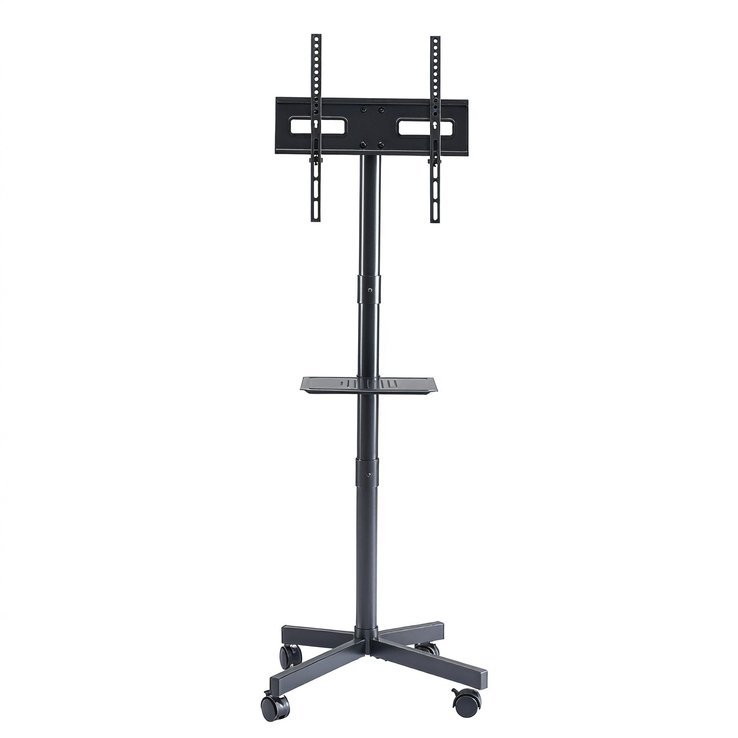 Portable Mobile TV Stand with Adjustable Tilt & Wheels
