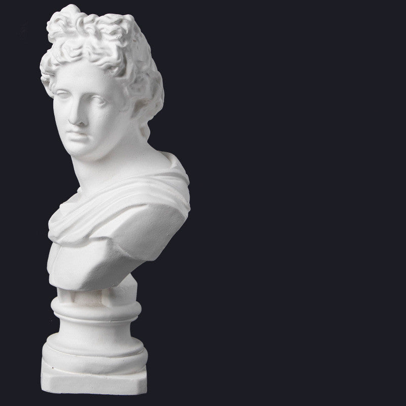 Plaster Sculpture Art Teaching Aid and Decoration - White, 30cm