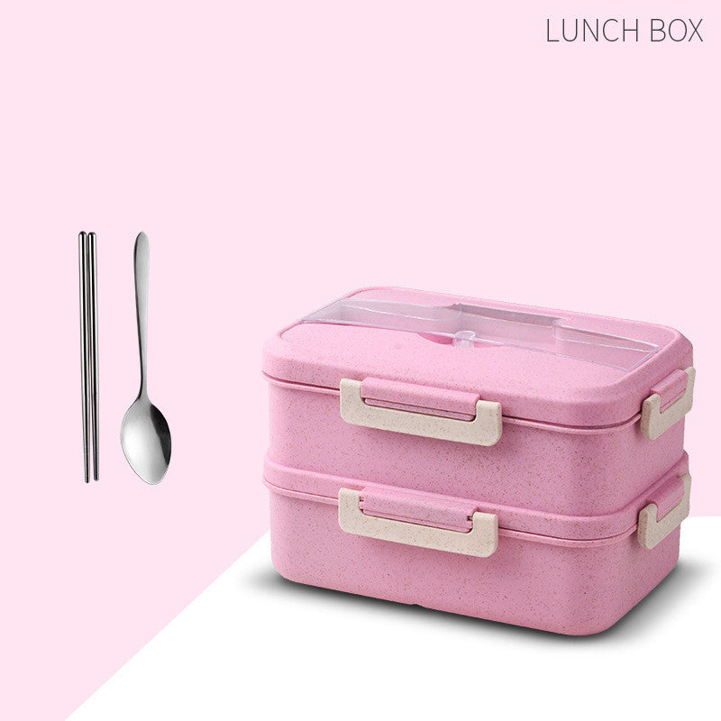 Portable Microwave Lunch Box with Heating Function and Meal Accessories