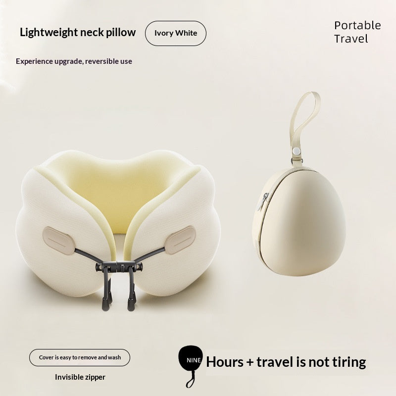 Memory Foam U-Shaped Neck Pillow with Portable Storage Bag for Travel