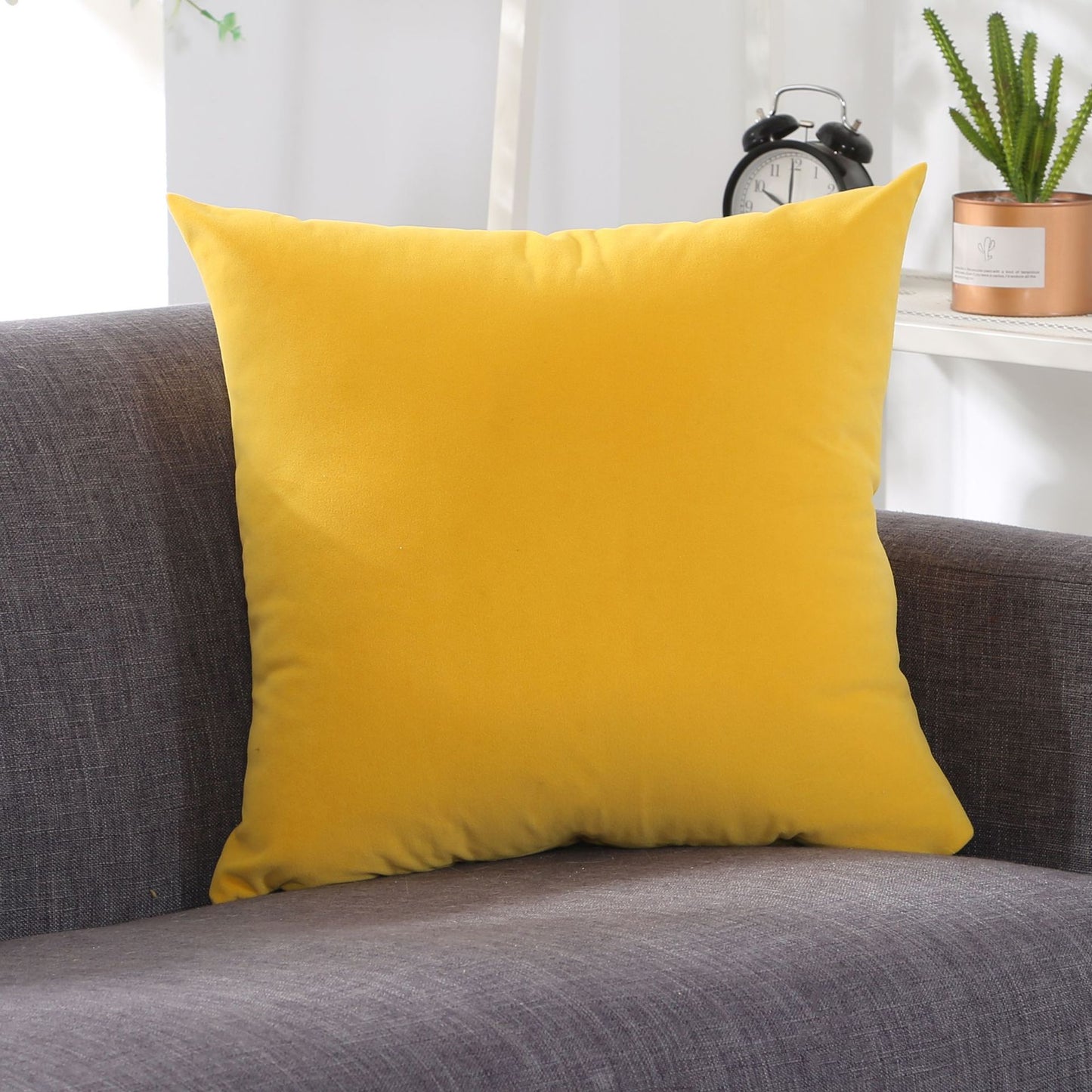 Large Lumbar Cushion Cover for Sofa Bed Office Chair - Frosted Velvet