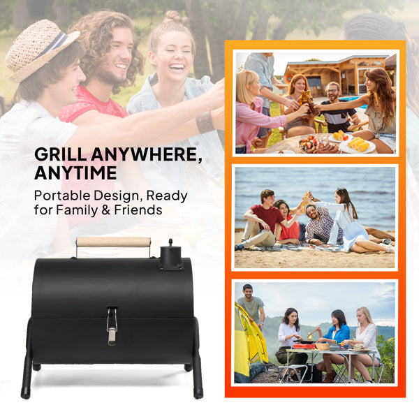 Portable Charcoal Grill for Camping & Outdoor BBQ - Double-Sided Tabletop Stove