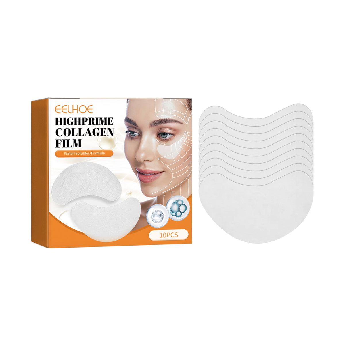 Collagen Hyaluronic Acid Eye Mask Set - Moisturizing Soft Skin Care 10 Packs