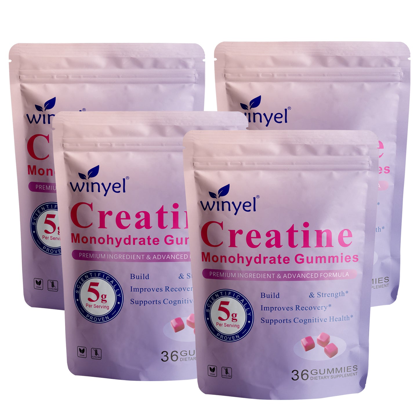 Creatine Monohydrate Gummies - Sugar-Free Muscle & Cognitive Support