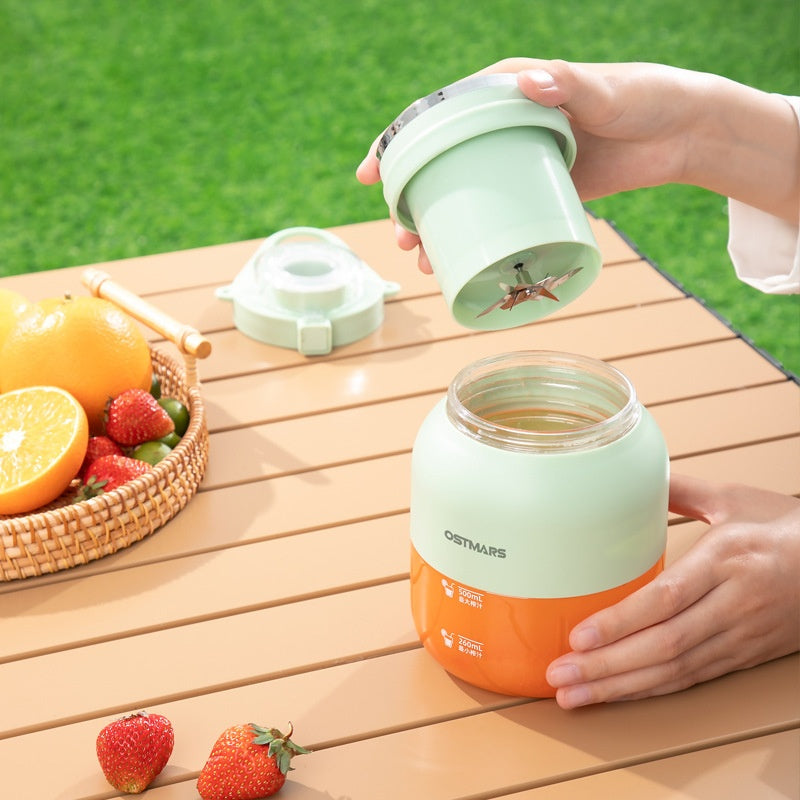 Portable Fruit Blender Juicer Cup Personal Food Processor 80W White Green
