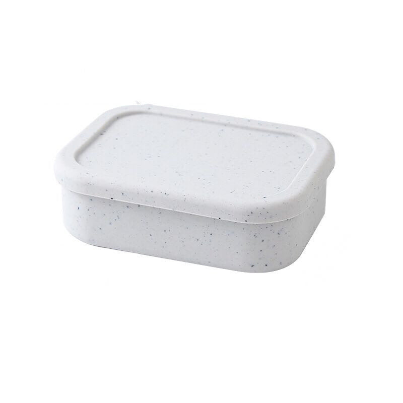 Silicone Two-Compartment Food Storage Box - Eco-Friendly Lunch Container