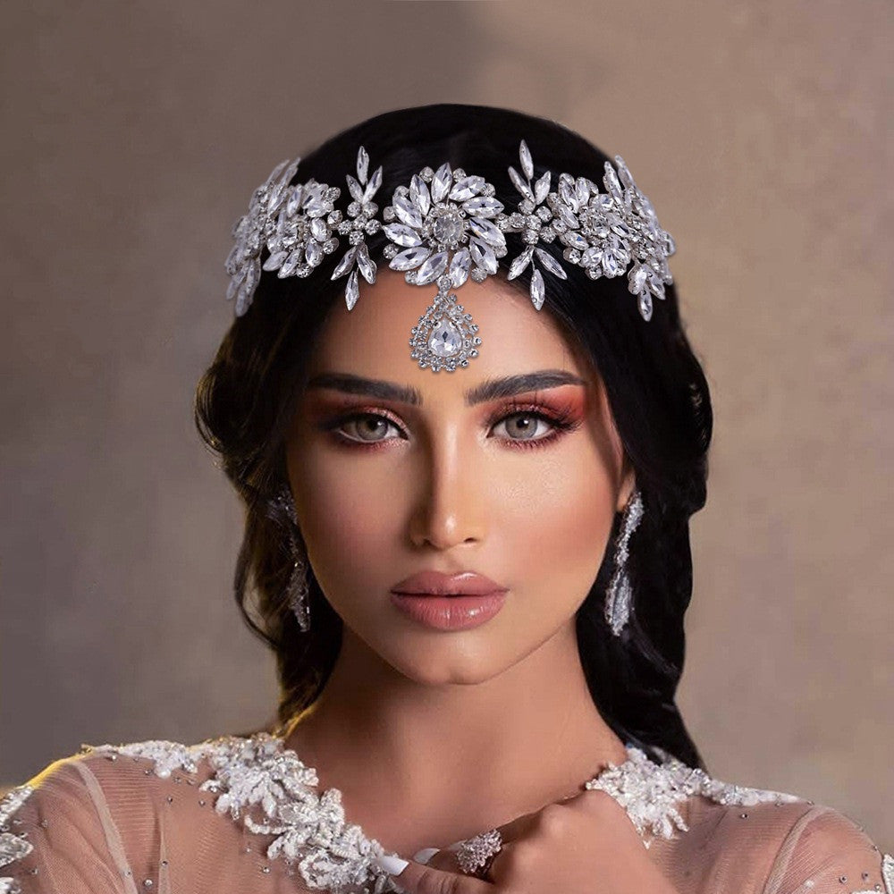 Rhinestone Flower Bridal Headband
