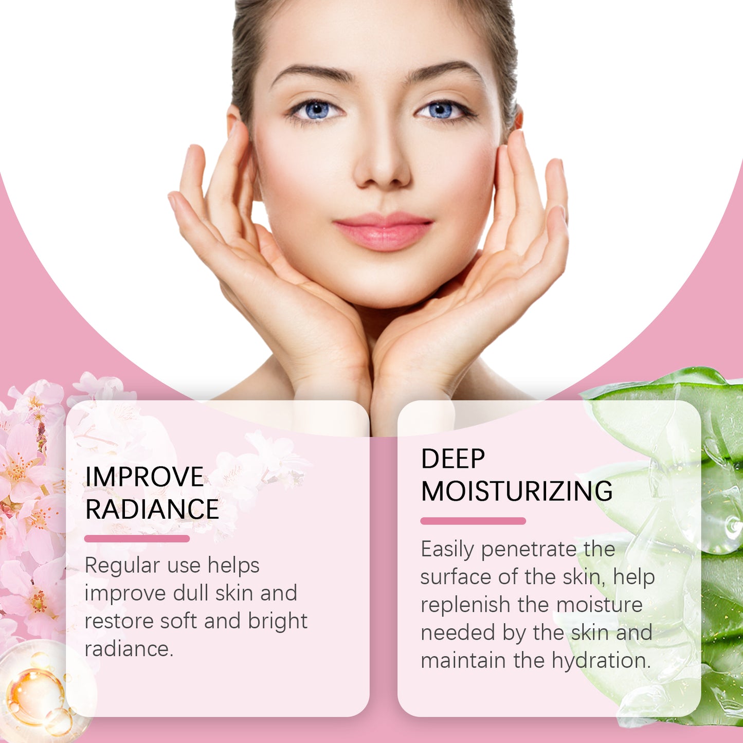 Cherry Blossom Hydrating Facial Serum - 20ml Moisturizing Skin Care Essence