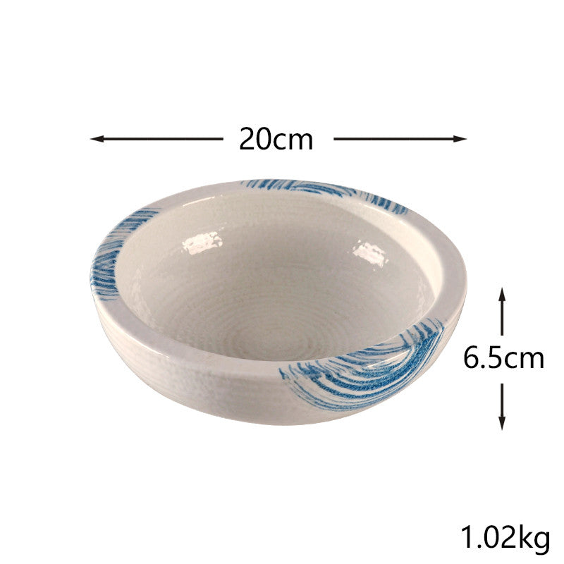 Large Porcelain Kitchen Bowl with Multiple Sizes - Household Home Storage