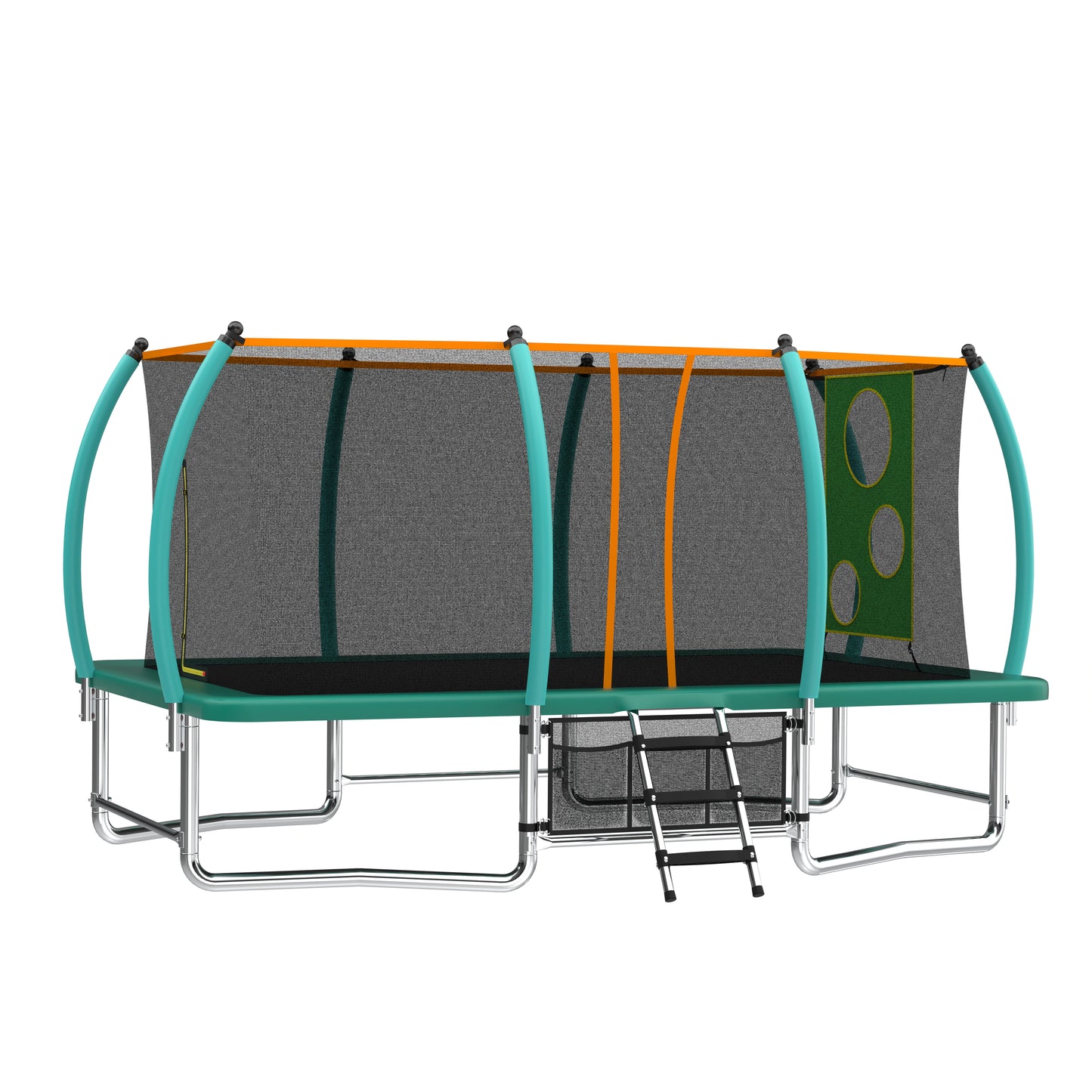 8x14FT Outdoor Trampoline for Kids & Adults - Green