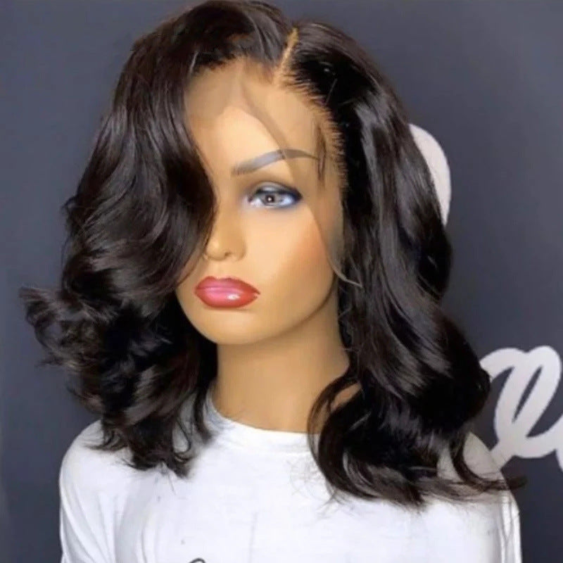 Big Wave Curly Wig for Women - Fluffy Synthetic Hair Cover with Long Bangs
