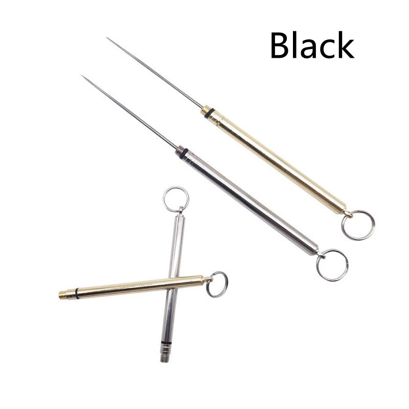 Portable Waterproof Brass & Titanium Alloy Toothpick Set - Outdoor Use