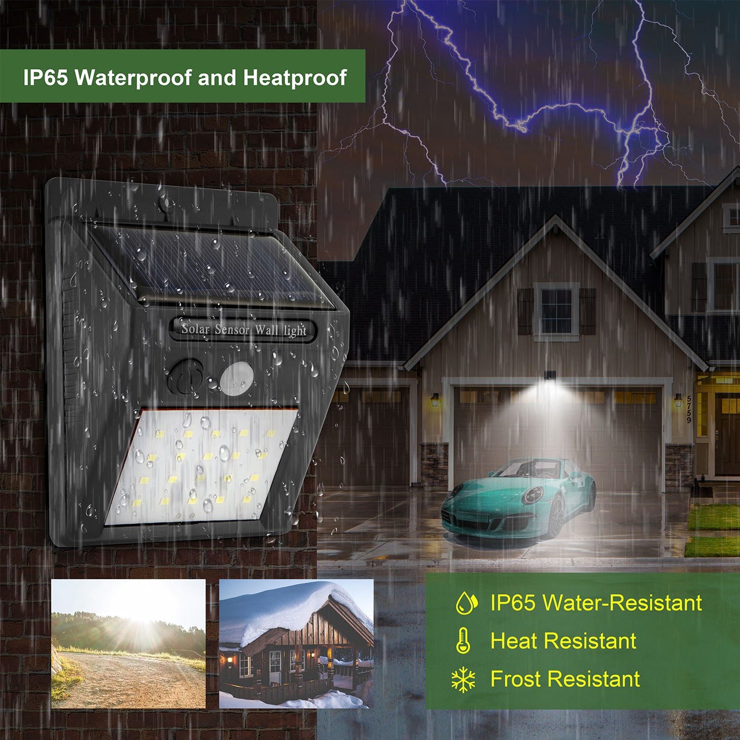 Outdoor Solar Motion Sensor Light with 20 LEDs Waterproof IP65 Garden Pathway