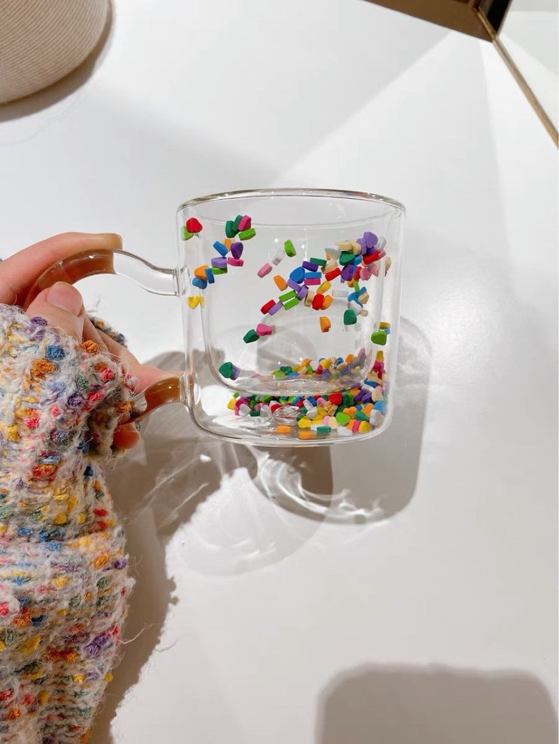 Double Layer Glass Cup with Handle - High Temp Resistant Drinkware