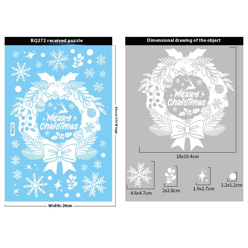 Christmas Window Stickers - Snowman Deer Sled & Holiday Decor Sets