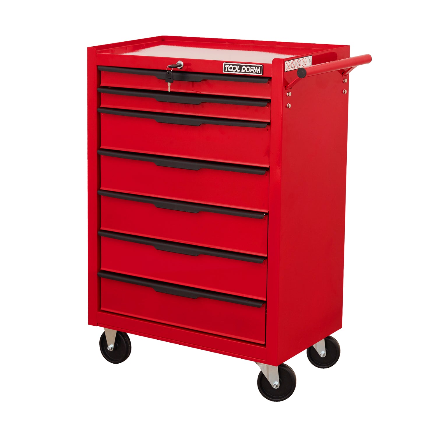 24.2-Inch Metal Rolling Tool Cabinet with Drawers and Locking System