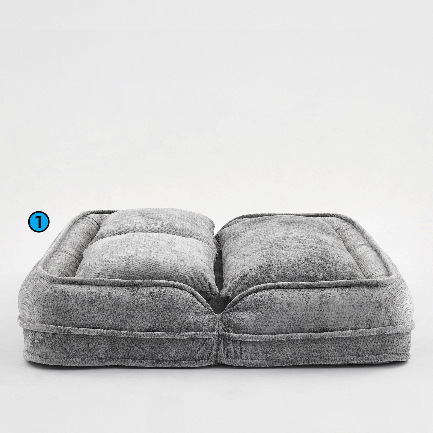 Extra Large Chenille Loveseat Sofa - Light Gray, 2-in-1 Dog Bed