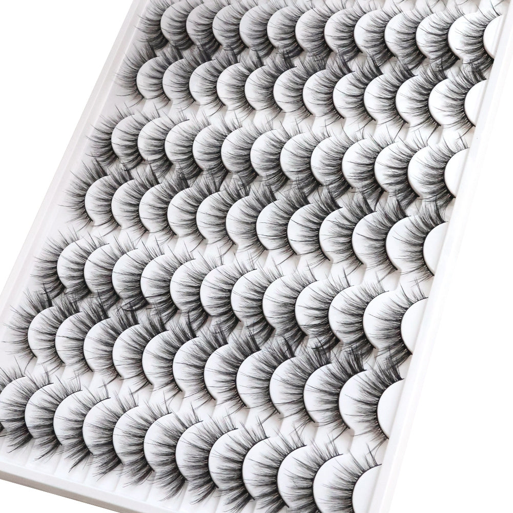 3D Multi-Layered False Eyelashes - Soft & Realistic Black Lashes