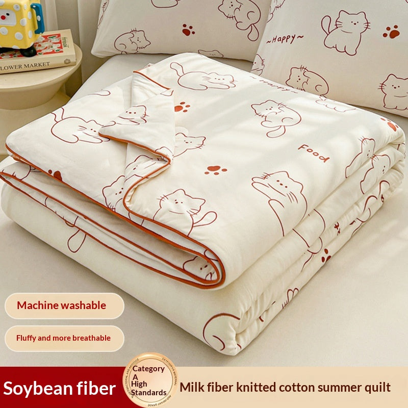 Children's Cartoon-Printed Summer Cooling Air Conditioner Blanket - Multiple Sizes & Patterns
