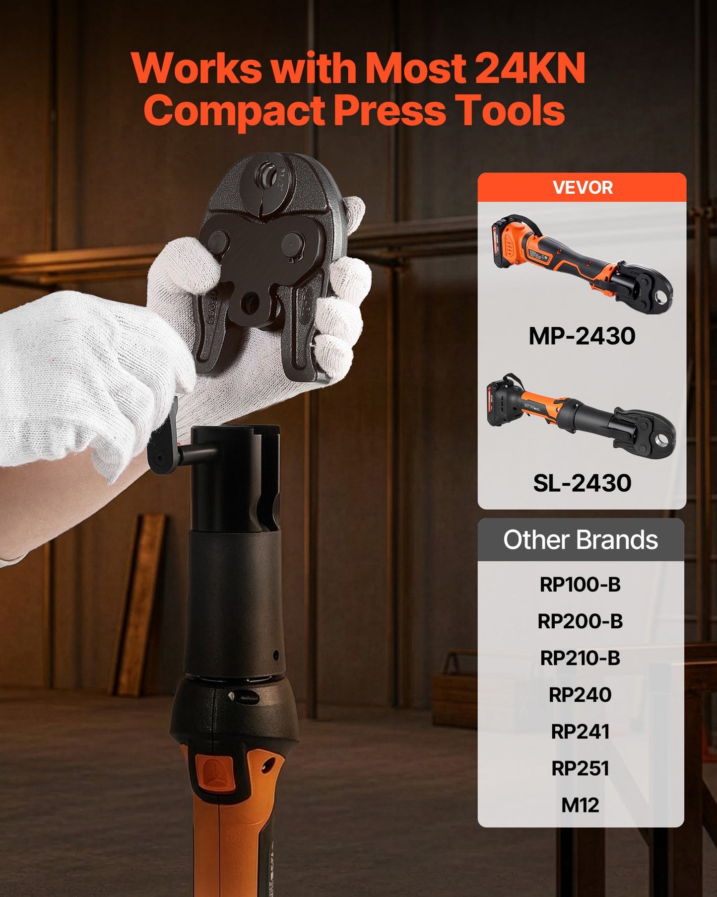 1/2 Inch Press Jaw for Compact Press Tools High Pressure HVAC/R Copper Connections