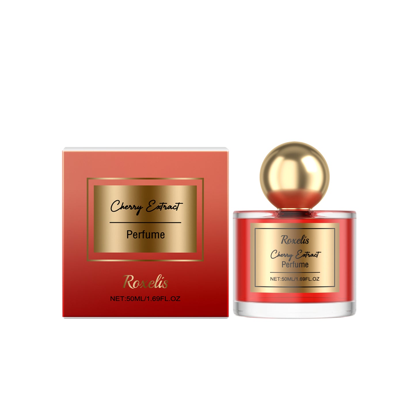 Women's Charm Perfume - Fruit, Cherry, Vanilla Flavors - 8.6x6.1cm Glass Bottle