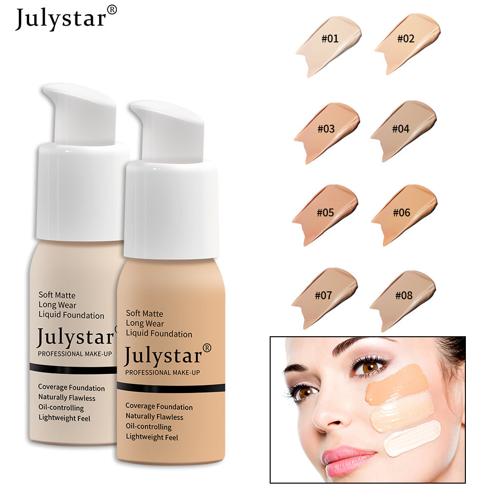 Long-Lasting Liquid Foundation - Waterproof Moisturizing Concealer Makeup
