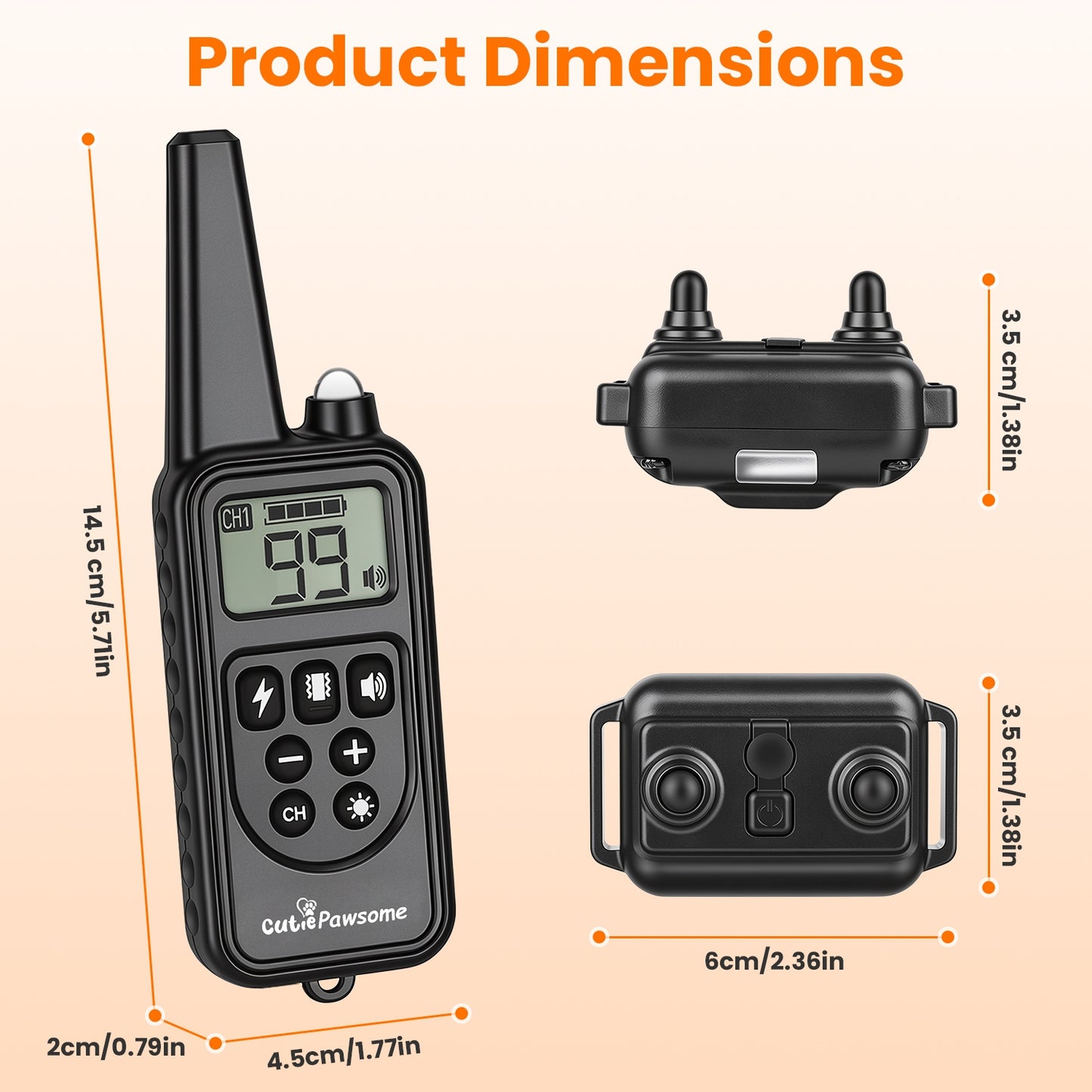 Dog Training Collar with Remote - Waterproof, Long Range, Multi-Mode