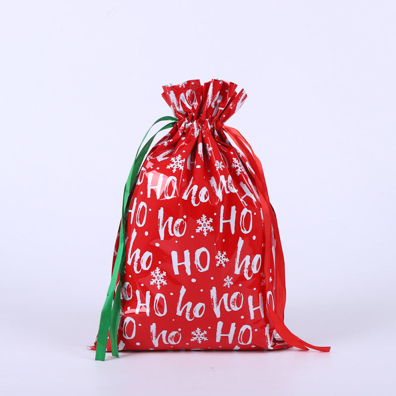 Festive Aluminum Foil Gift Bags for Christmas & New Year Party Packaging