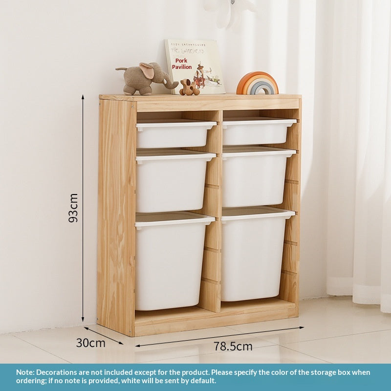 Large Capacity Wooden Toy Storage Cabinet for Kids & Office