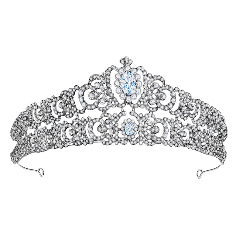 Bridal Rhinestone Crown Headdress