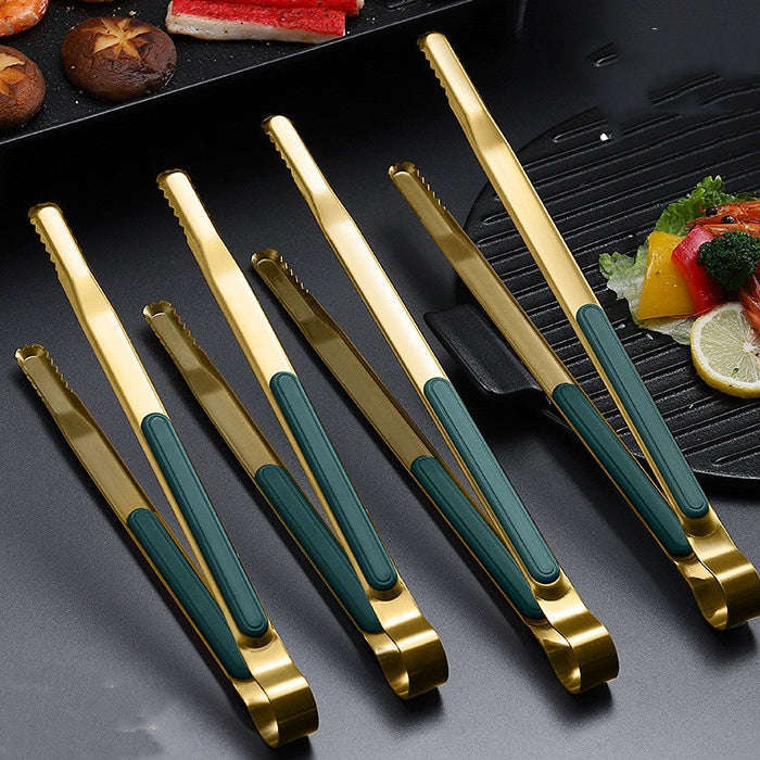 Korean Stainless Steel Barbecue Tongs - Multiple Sizes, Korean Style Grill Utensils