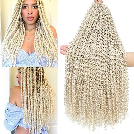 European & American Water Ripple Crochet Wig - Synthetic Double Strand Hair