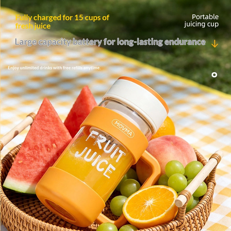 Portable Electric Juicer Cup 600ml Small Rechargeable Fruit Mixer