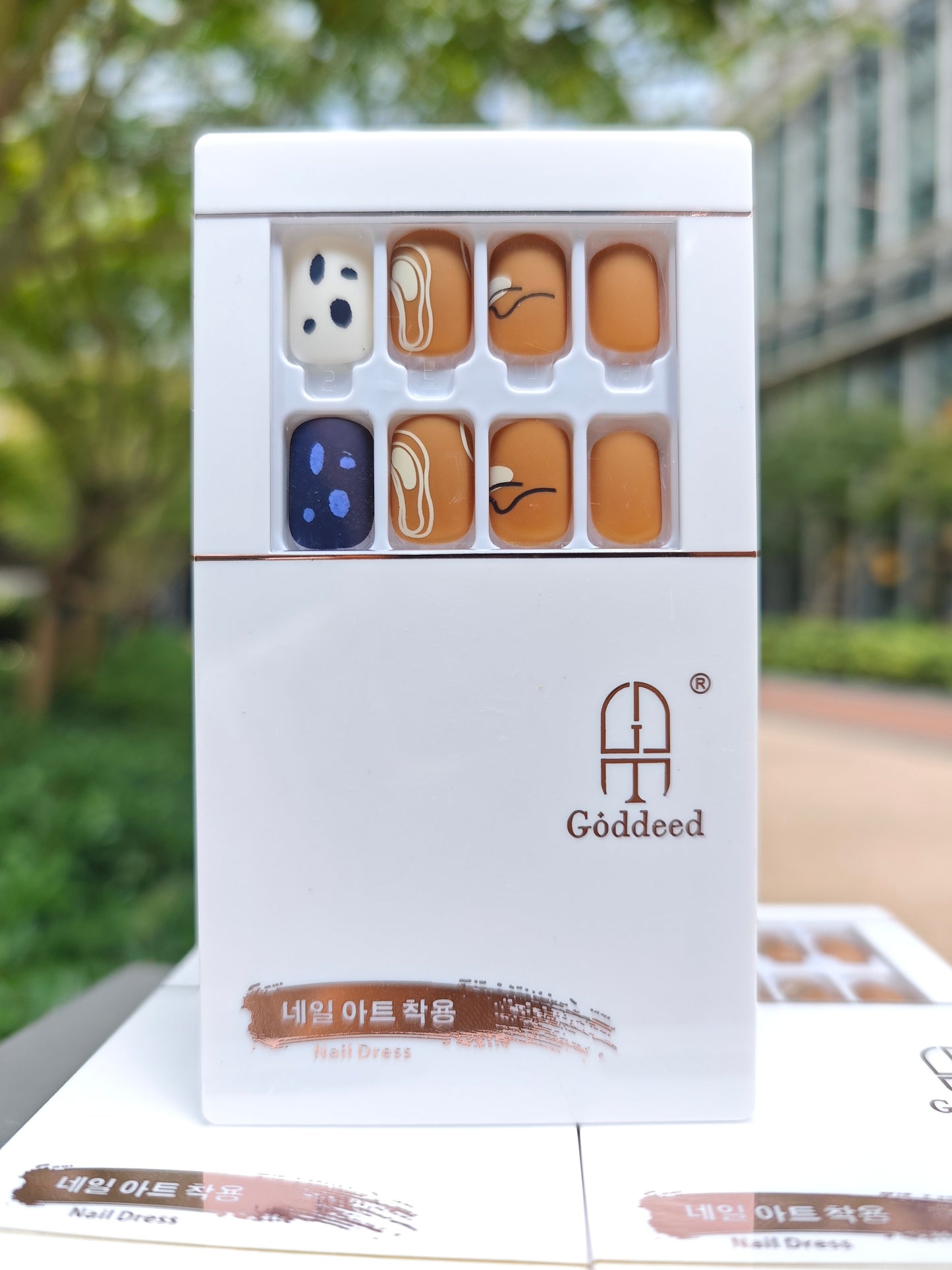 Abstract Line Art Press-on Nails - 10 Piece Minimalist Set