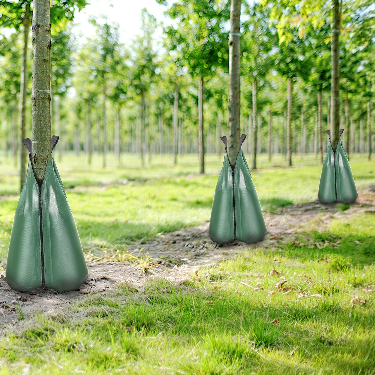 Garden Tree Watering Bag 20 Gallons Slow Release Refill System Set of 4
