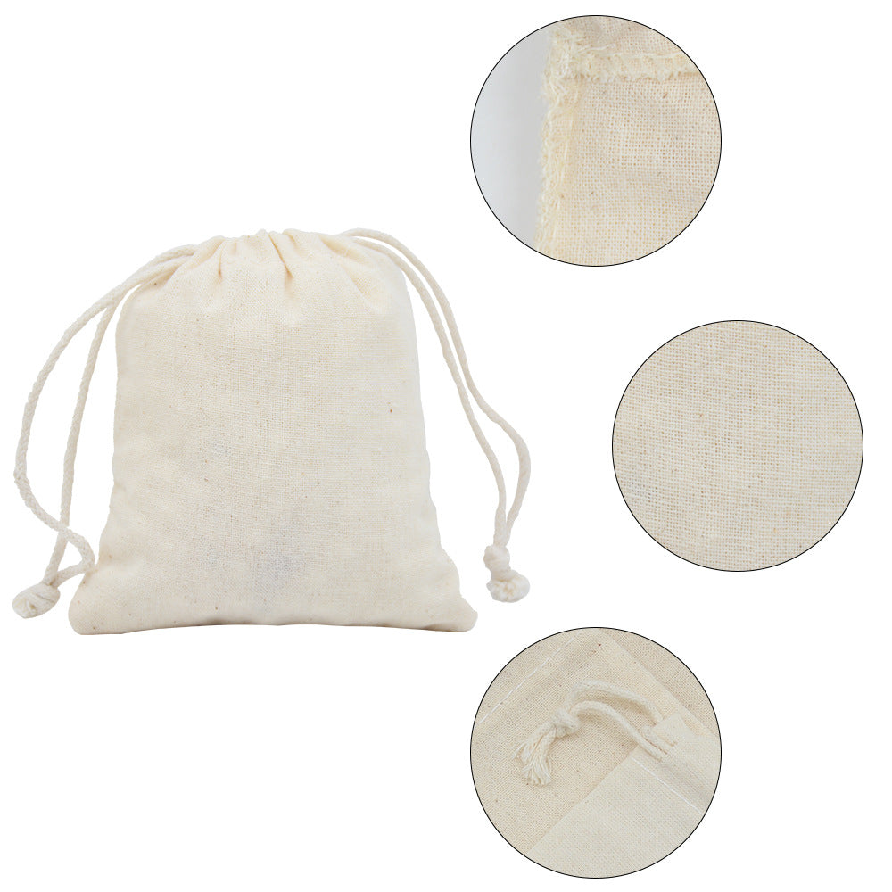 Cotton Drawstring Bag Set - Multiple Sizes for Arts, Crafts & Home Storage
