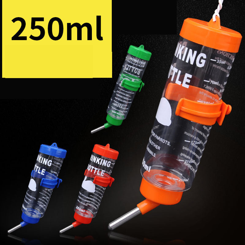 Small Pet Hamster Water Bottle 250ML Plastic Drinking Dispenser with Leak-Proof Design