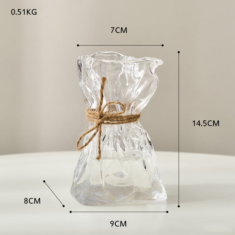 Glass Vase for Dried Flowers - Nordic Home Table Decor Accessory
