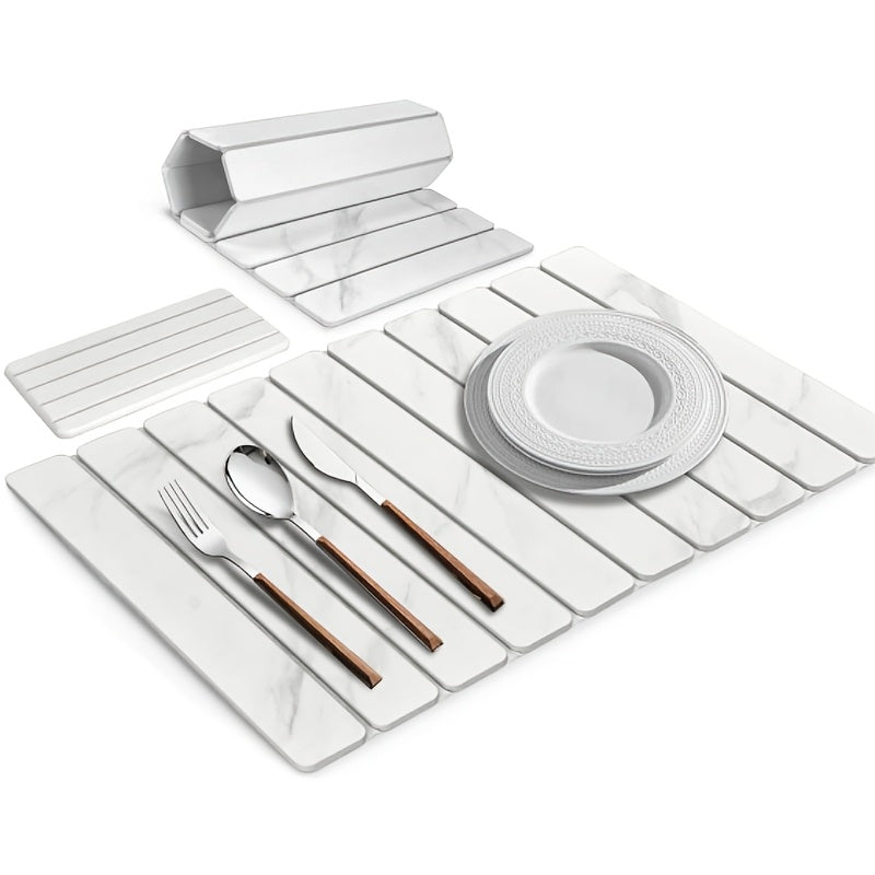 Large Stone Plate Kitchen Countertop Drying Pad, Bath Towel