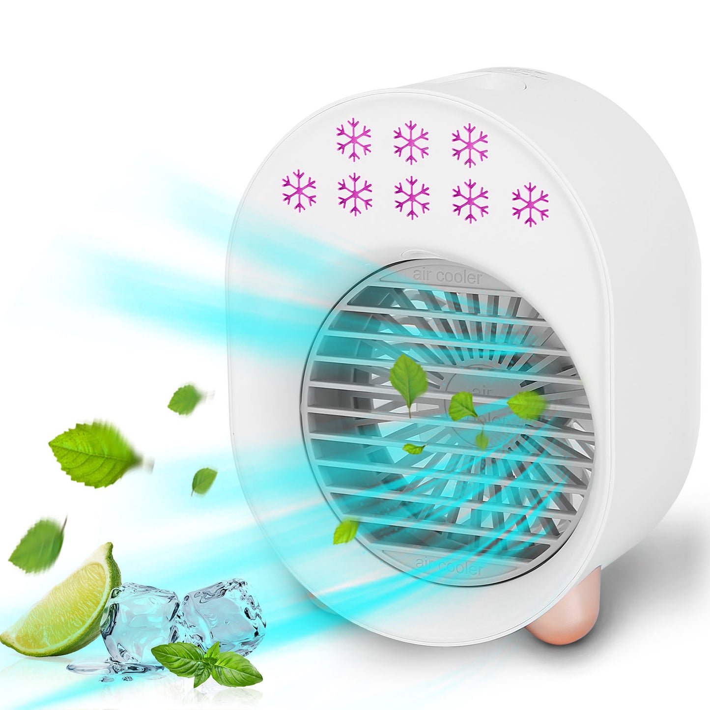 Portable Mini Desktop Air Conditioner Fan with USB Rechargeable Humidifier
