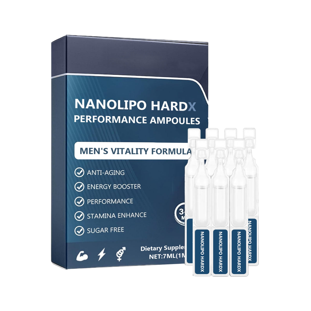 Men's Enhancement Drops - Performance Ampoules for Male Libido Support 7ml